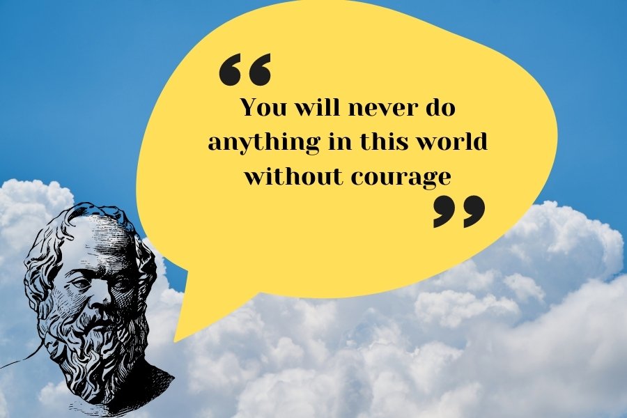  You will never do anything in this world without courage