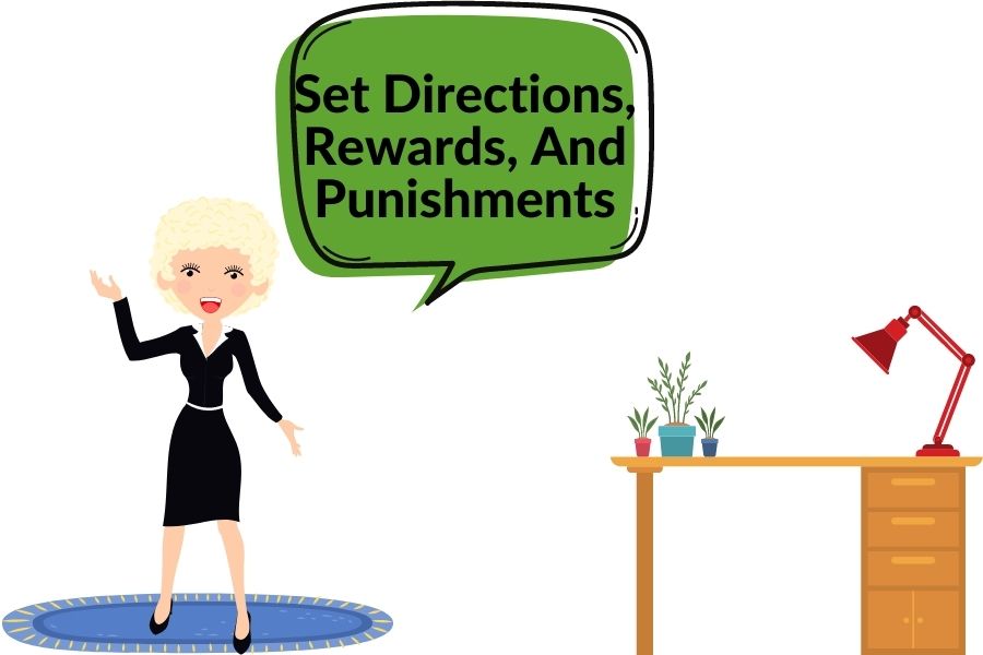 Set directions, rewards, and punishments