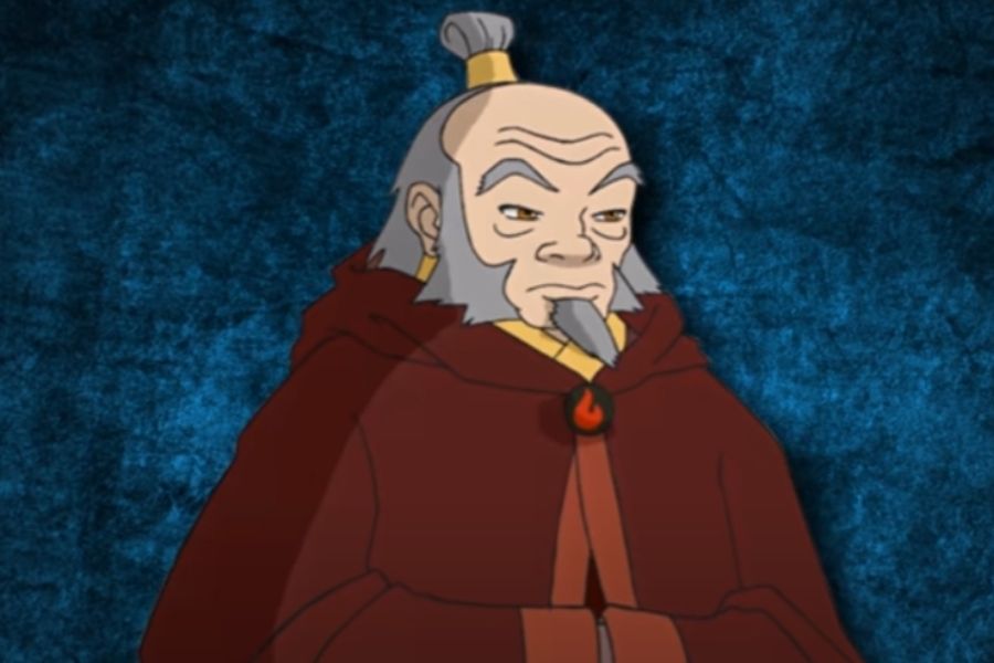 Uncle Iroh in fire nation suit