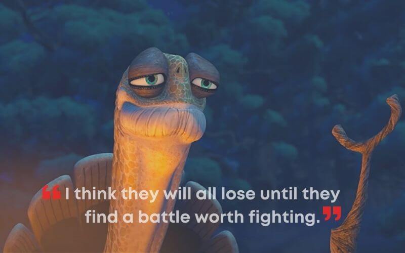 Master Oogway with a sad face