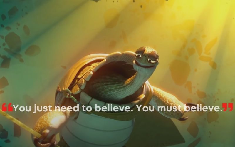 Master Oogway comes with a beautiful background