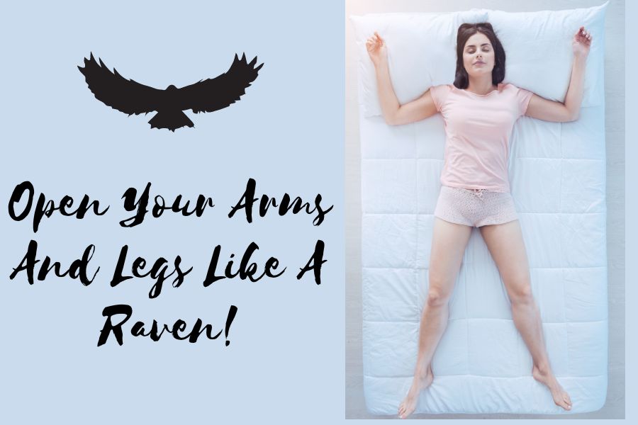 A lady in raven method shifting known as starfish position