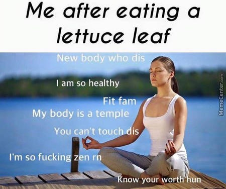 Meditating woman meme