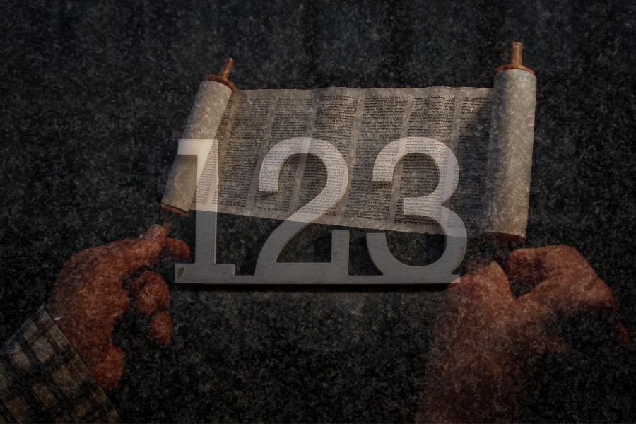 123 number in bible and historical scripts