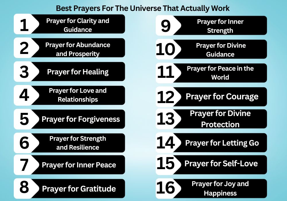 infographic about Best Prayers For The Universe That Actually Work