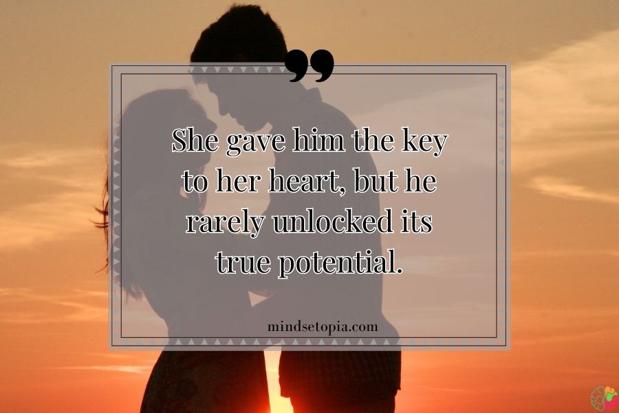 She gave him the key