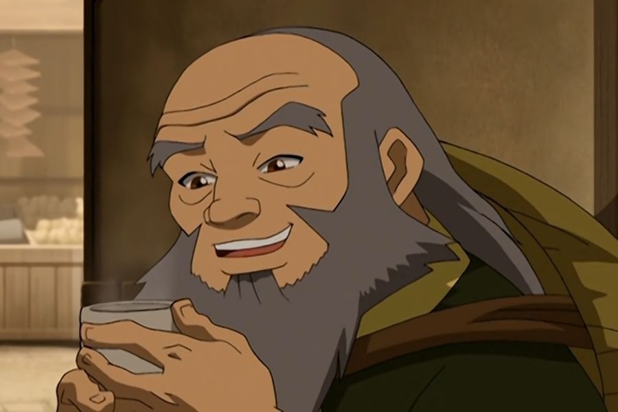 Uncle Iroh and drinking tea.