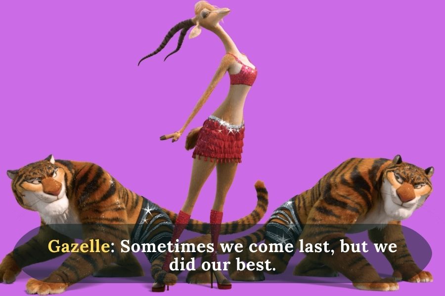 Gazelle from zootopia talks about best