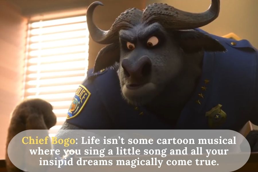 Chief Bogo talks with Judy