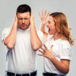 My wife yells at me! conflict and feelings concept unhappy couple arguing